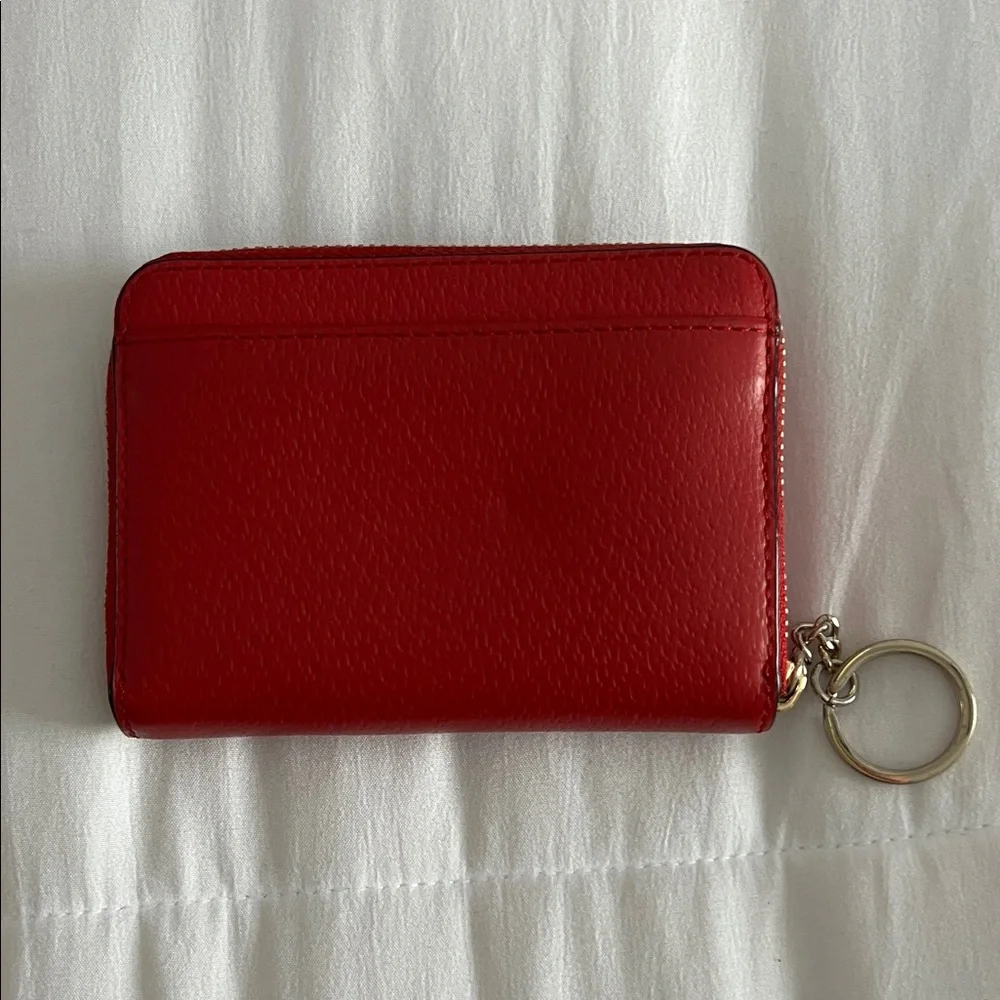 Kate Spade Cherry Red Wallet with Keychain - Picture 2 of 3